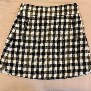 J.Crew size 2 blue plaid skirt 100%wool